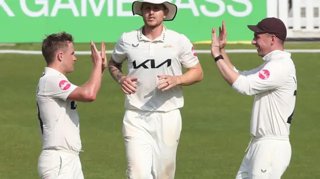 Sam Curran takes a wicket