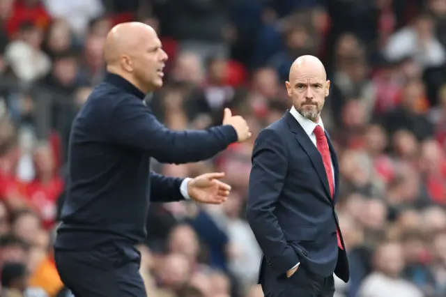 Erik ten Hag and Arne Slot