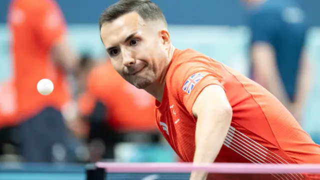 Will Bayley in table tennis action in Paris