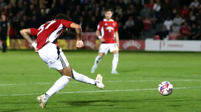 Francis Okoronkwo strikes to score