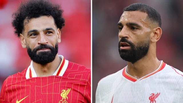 Mo Salah with his hair long and short