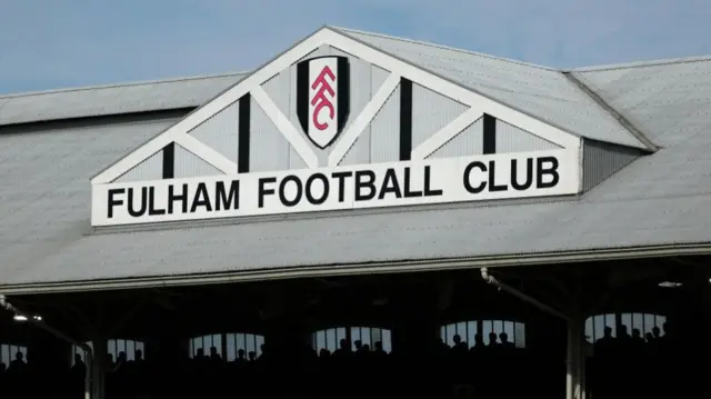 A Fulham FC sign at Craven Cottage