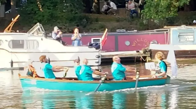 Crazy Daisy with her crew on the river