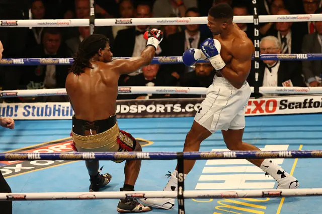 Anthony Joshua punches Charles Martin