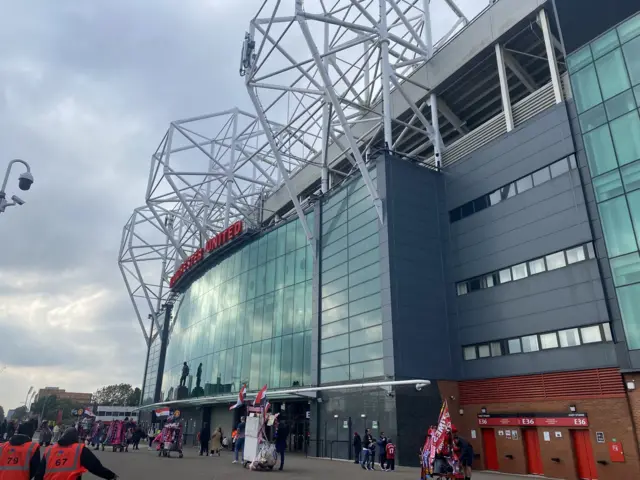 General view of the outside of Old Trafford