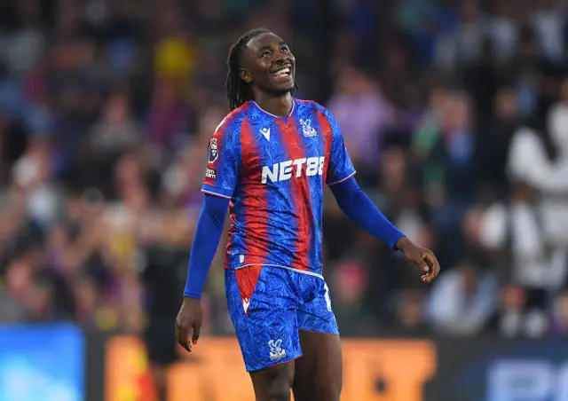 Eberechi Eze of Crystal Palace reacts