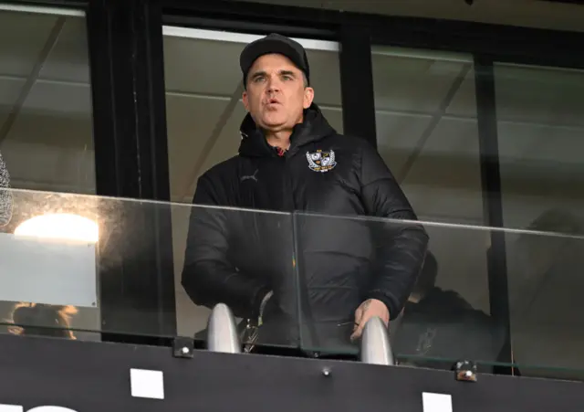 Robbie Williams watching Port Vale