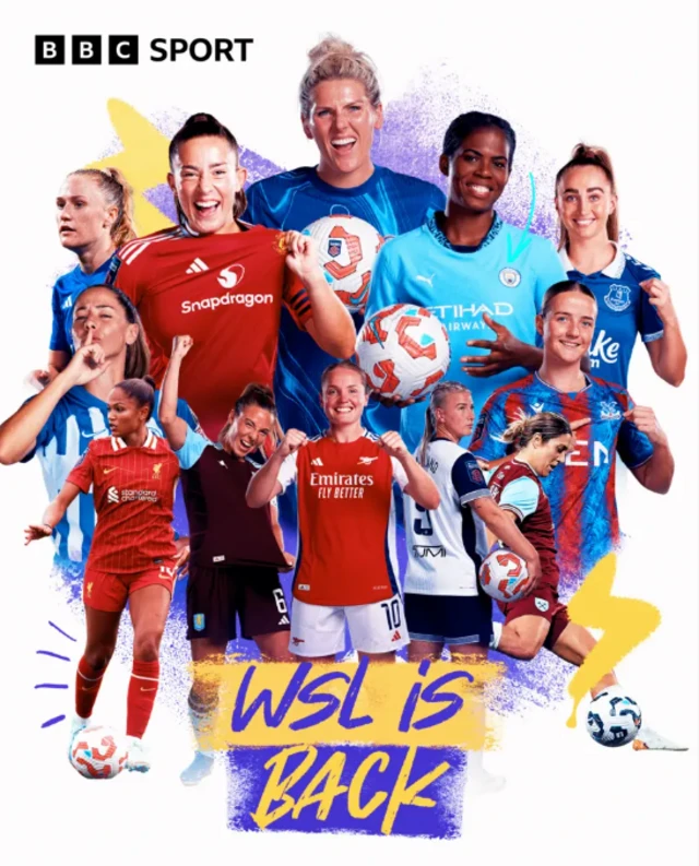 WSL is back - BBC Sport graphic