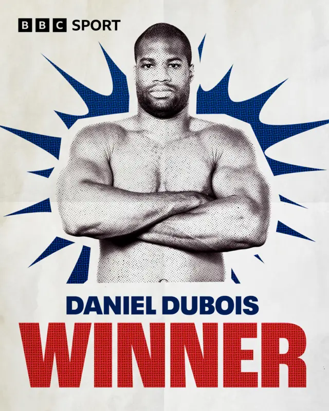 Daniel Dubois winning graphic