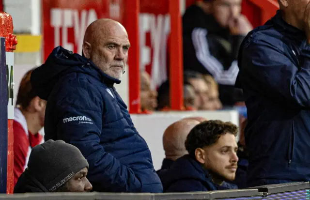 Spartans manager Dougie Samuel during a Premier Sports Cup quarter-final match between Aberdeen and The Spartans at Pittodrie