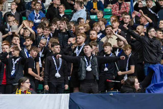 Falkirk fans at Celtic Park