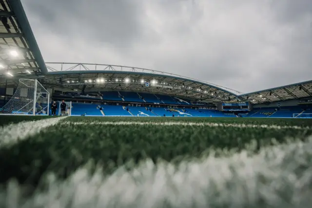 Brighton's stadium on a gloomy day