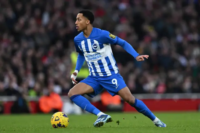 Joao Pedro on the ball for Brighton