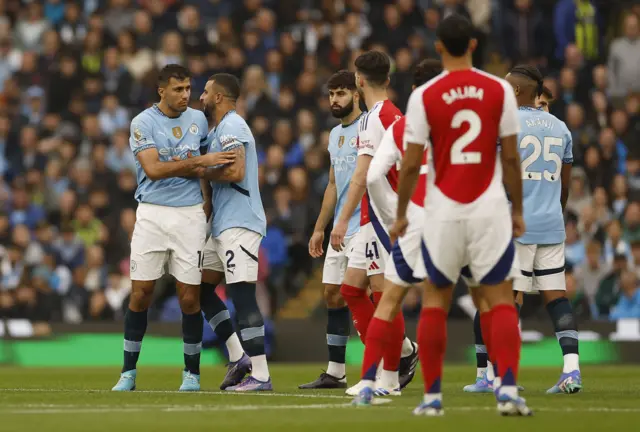 Rodri looks back in anger at Havertz