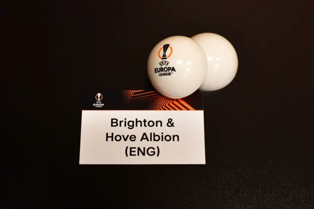 Brighton's draw card for the Europa League