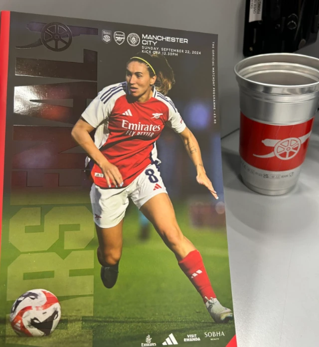 Mariona Caldentey on the match programme