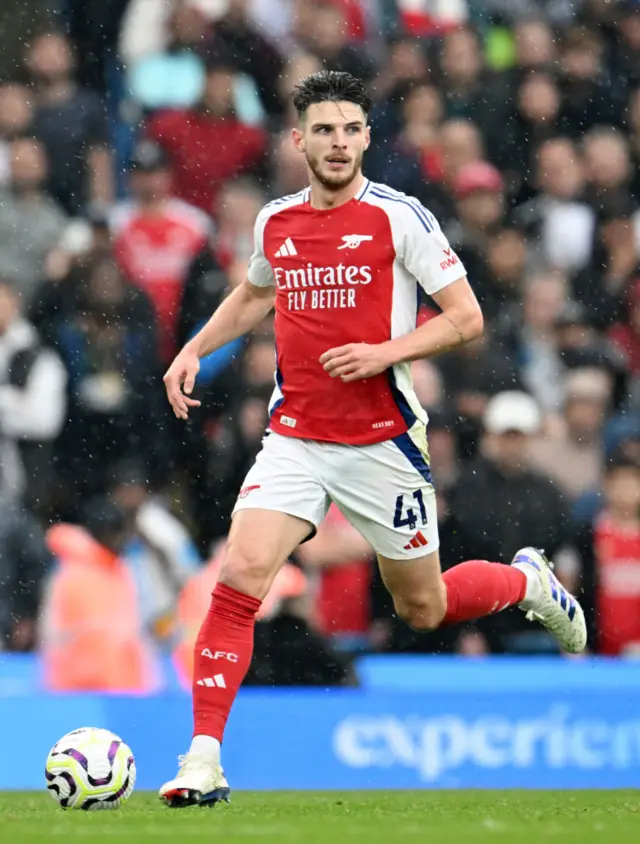 Rice on the ball for Arsenal