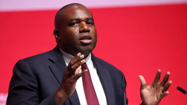 David Lammy speaking at Labour Party conference