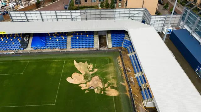 Sinkhole in AFC Wimbledon's stadium