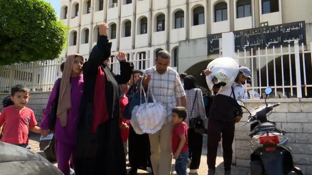 Picture outside displacement centre in Beirut