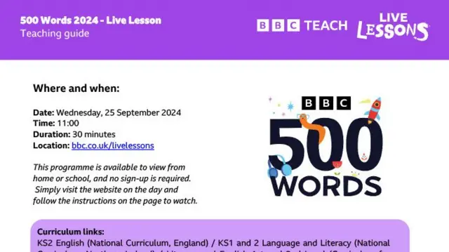 500 Words - Teaching Guide