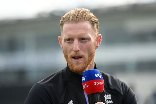 Ben Stokes speaking to Sky Sports