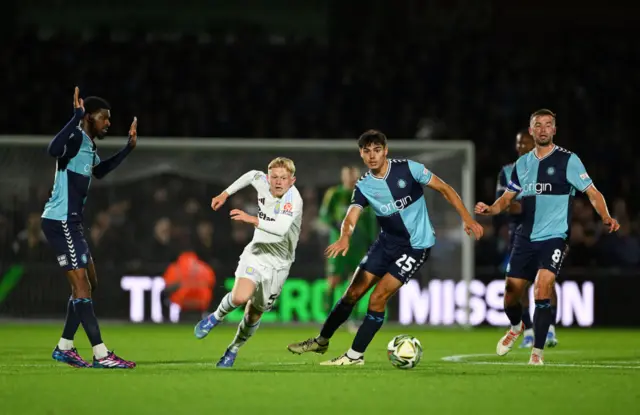 Aidan Borland in action for Aston Villa against Wycombe Wanderers in the EFL Cup