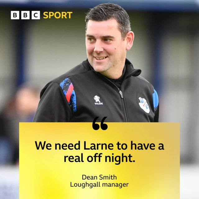 Loughgall manager Dean Smith