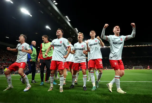 Twente players celebrate