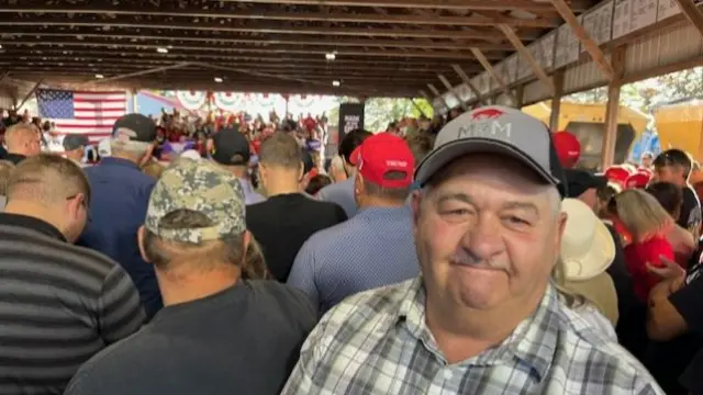 Greg Techel at the Vance rally in Michigan