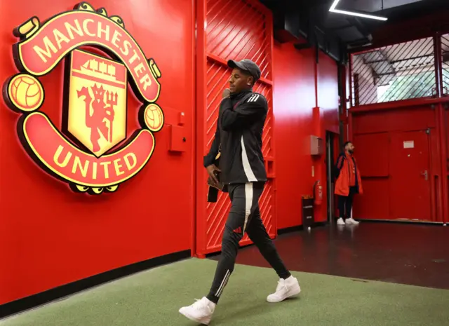 Marcus Rashford arrives