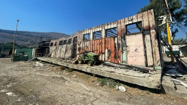 A destroyed building