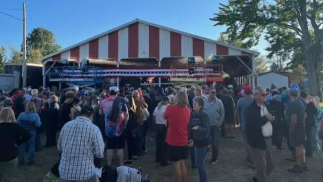 Crowds overflowed from the Vance venue and into the fairground