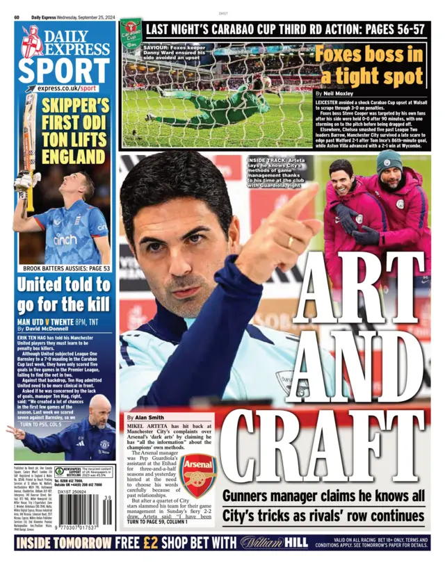 Daily Express back page