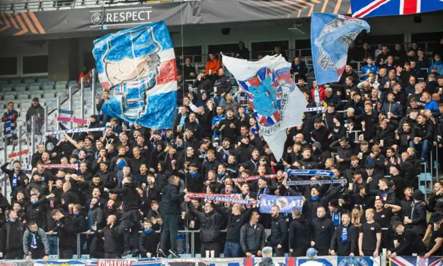 Rangers fans in Malmo