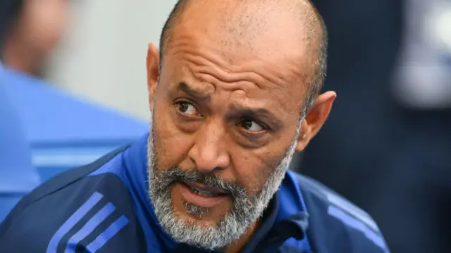 Nottingham Forest head coach, during the Premier League match between Brighton and Hove Albion and Nottingham Forest at the American Express Community Stadium in Brighton and Hove, England, on September 22, 2024.