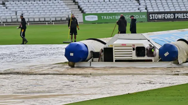 Covers on at Trent Bridge