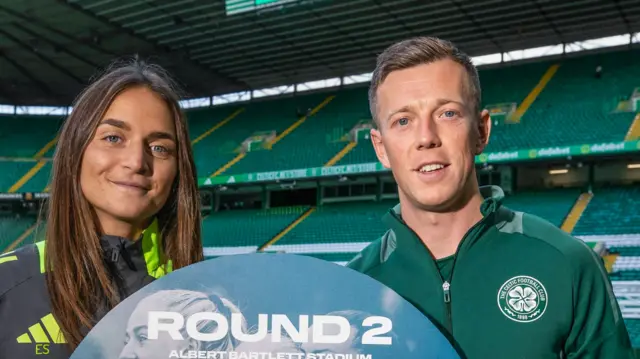 Elena Sadiku and Callum McGregor