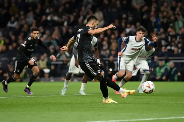 Tural Bayramov of Qarabag FK misses a penalty