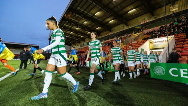 Celtic team walk out