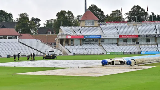 Covers on at Trent Bridge