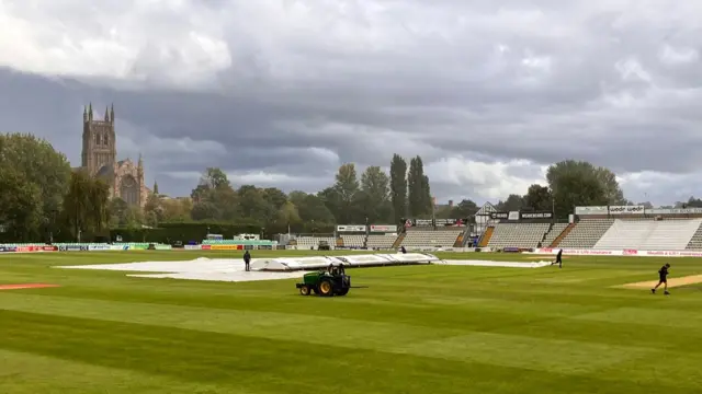 Covers coming on at New Road