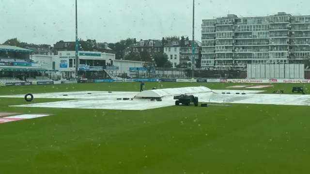 Play is abandoned at Hove for day two