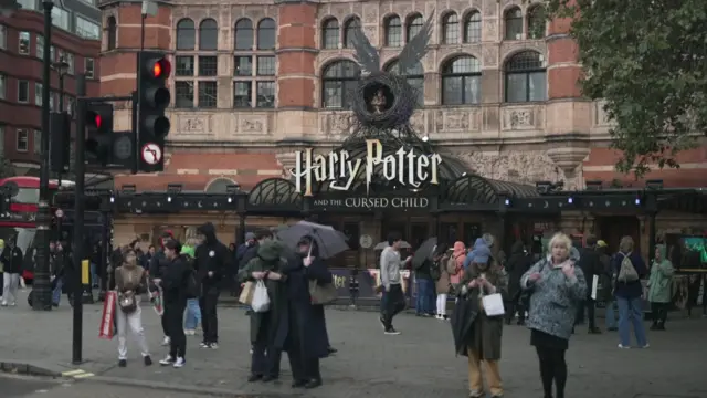 GV outside Harry Potter and the Cursed Child show