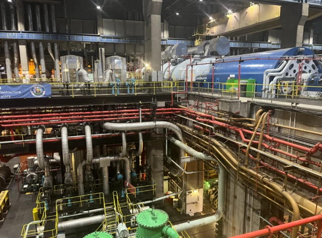 Inside the Turbine Hall at Ratcliife-on-Soar power station