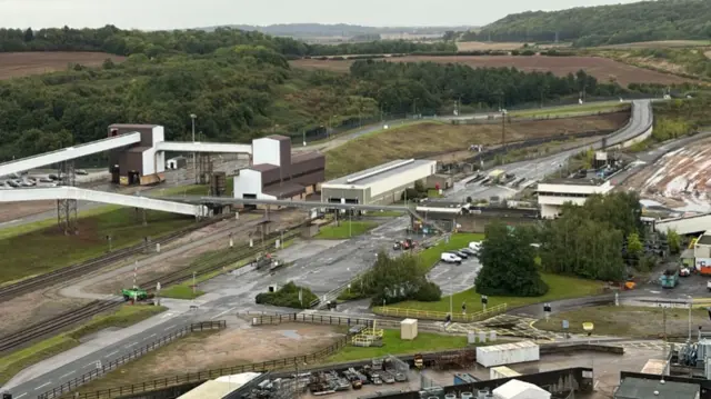 Coal stores at the power station