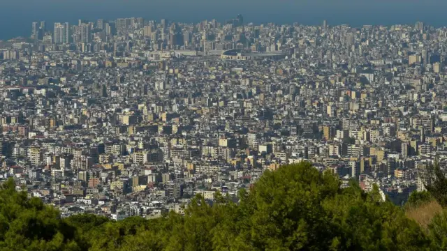 General view of residential buildings in a southern suburb of Beiru