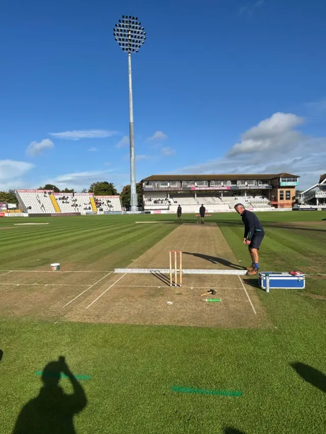 Harry Everett's prematch photo of Taunton yesterday