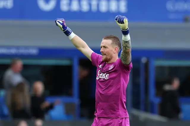 Jordan Pickford of Everton celebrates