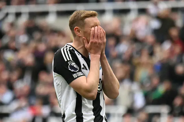 Sean Longstaff reacts